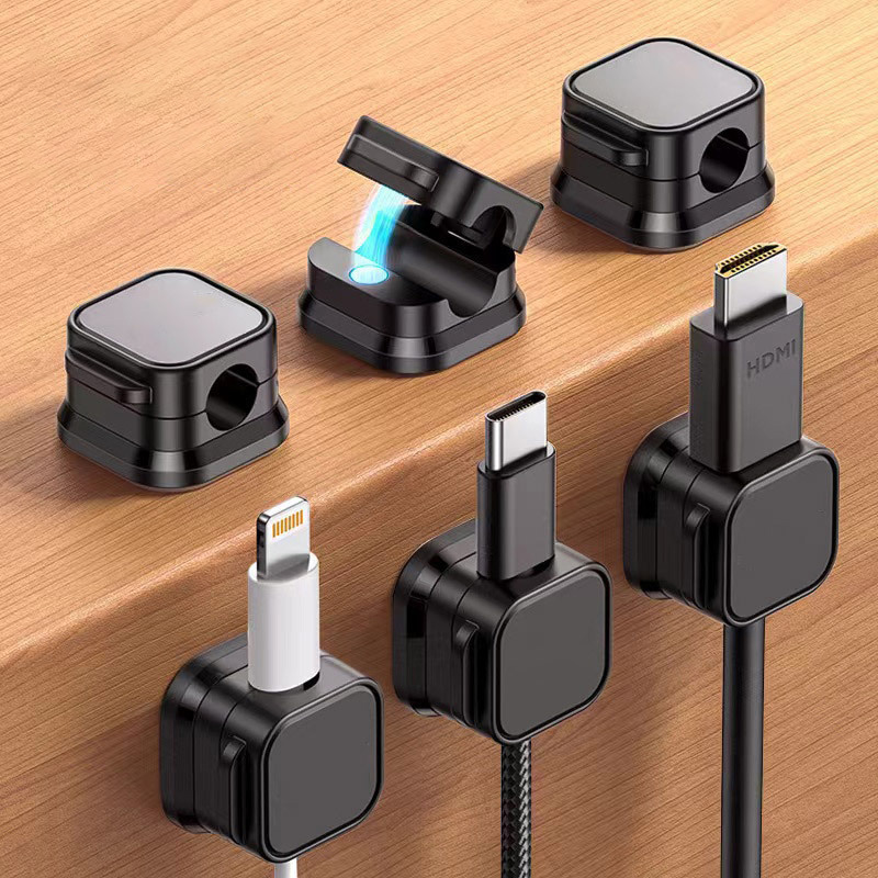Cable Organizer Magnetic - Portacavi magnetico con clip per cavi,