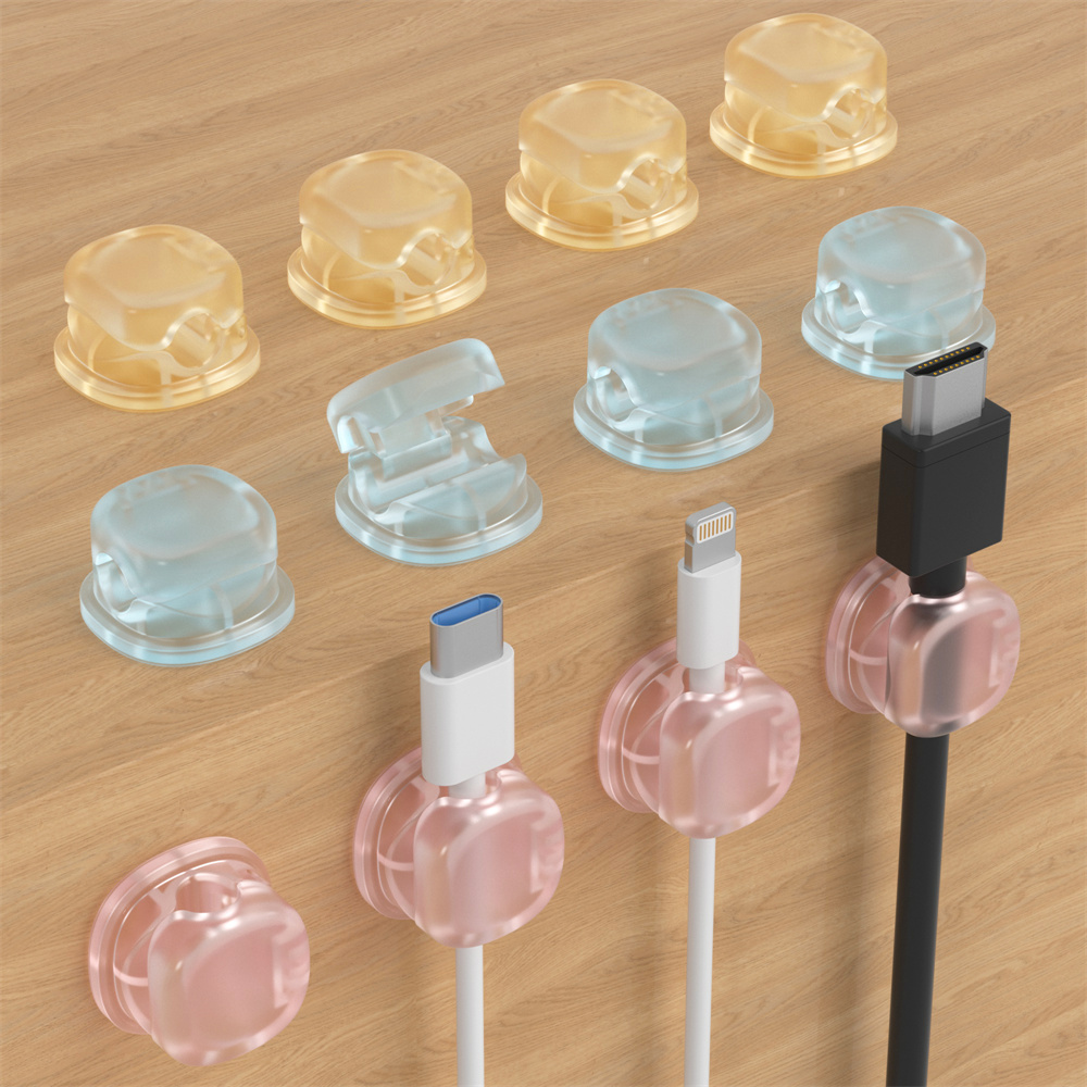 Cable Organizer Magnetic - 3 Organizzatori Magnetici per Cavi Trasparenti,