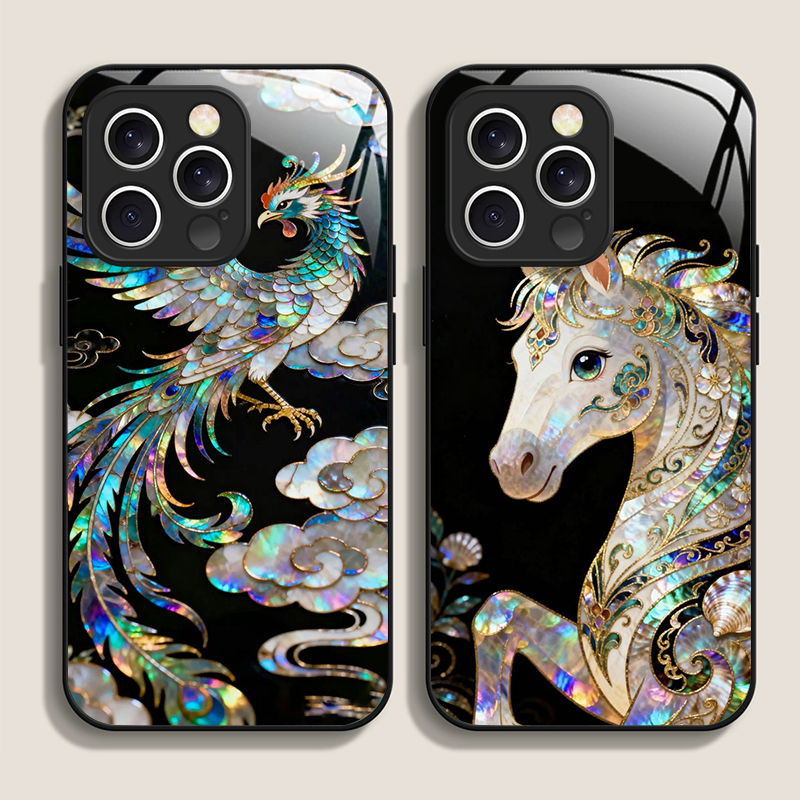 Tempered Glass Screen - Elegante Cover per iPhone in Vetro