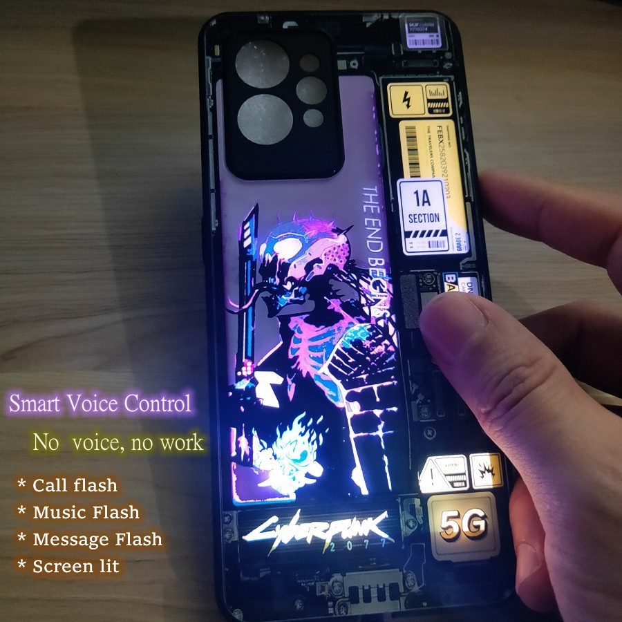 Led Flash Case - Cover Luminosa Stile Cyber per Samsung