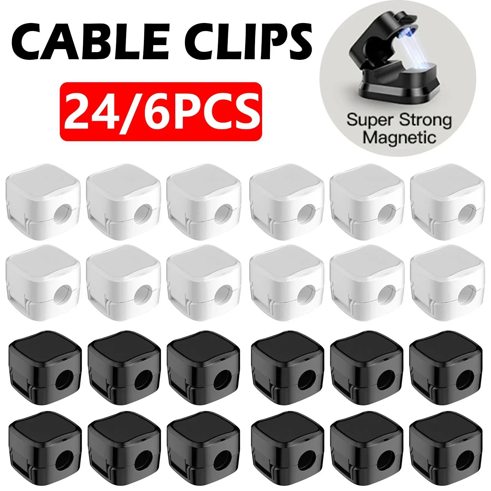 6/12/24PCS Clip per organizer  - Cable Organizer Magnetic recensione e prezzo