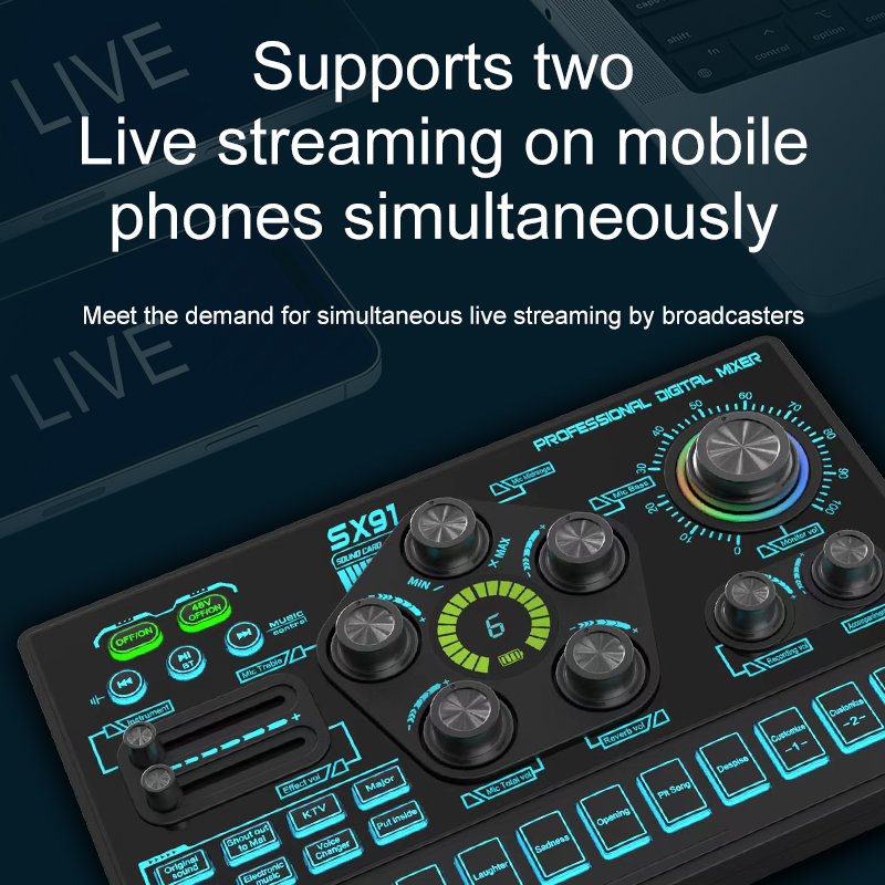 Mixer audio SX91 48V con cambi - Gaming Controller Phone recensione e prezzo