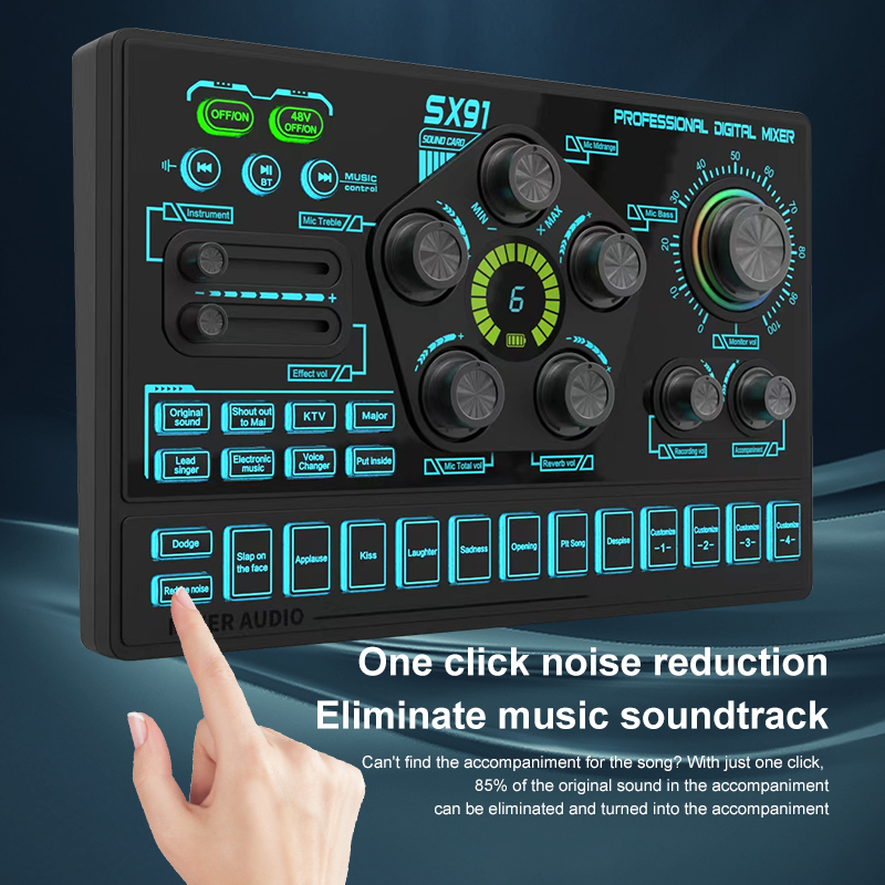 Mixer audio SX91 48V con cambi - Gaming Controller Phone recensione e prezzo