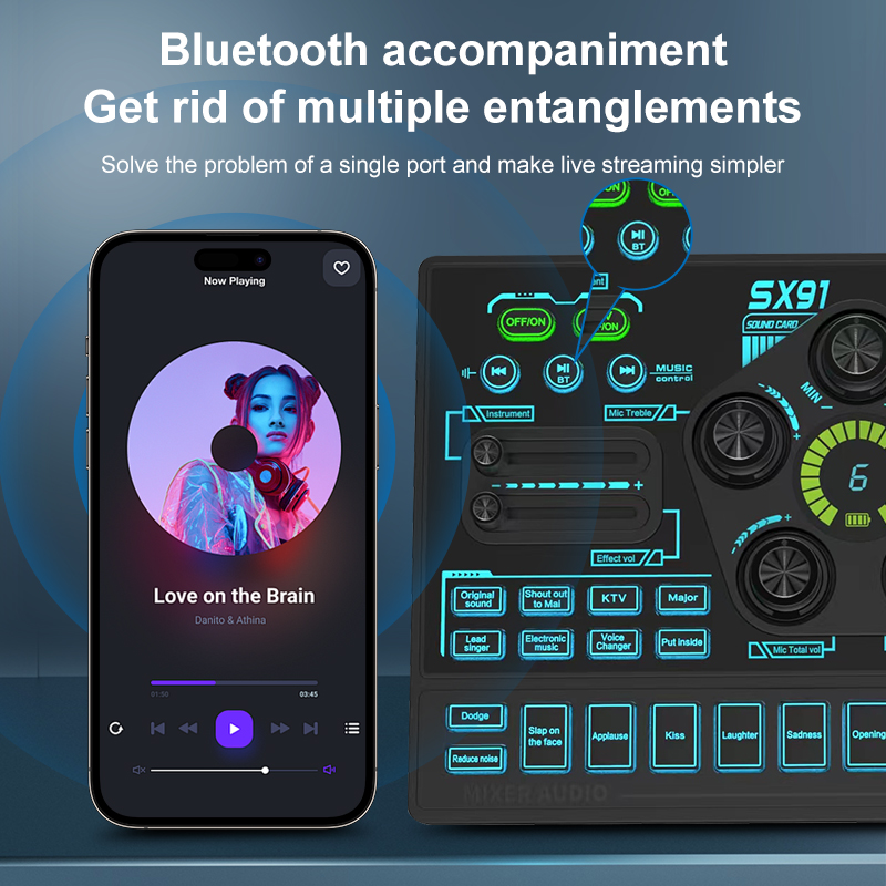 Mixer audio SX91 48V con cambi - Gaming Controller Phone recensione e prezzo