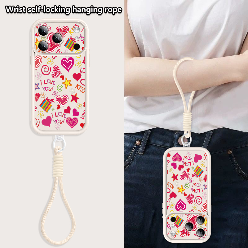 Custodia con Motivo a Cuori e  - Lanyard Phone Strap recensione e prezzo